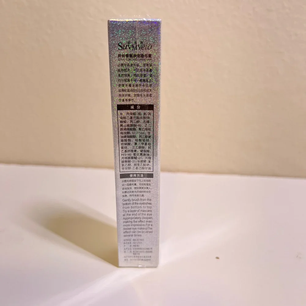 Suvmyeto 9g Mascara Black‎ Long Curl Thick Rhinestone Gold Tube 9003